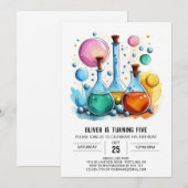 Waterverf Chemie Mystery Scientist Verjaardag Kaart (Voorkant / Achterkant)