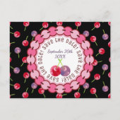 Waterverf Cherries Birthday Save the Date Aankondigingskaart (Voorkant)