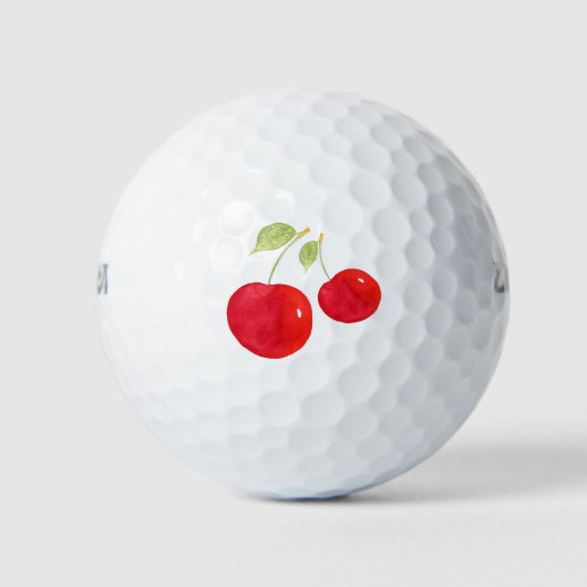 Waterverf Cherries Golfballen (Voorkant)