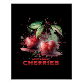 Waterverf Cherries Perfect Poster (Voorkant)