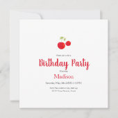 Waterverf Cherries Uitnodiging (Voorkant)