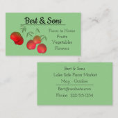 Waterverf Cherries Visitekaartje (Voorkant / Achterkant)