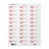 Waterverf Cherry blolossom Roze Return Address Etiket (Full Sheet)
