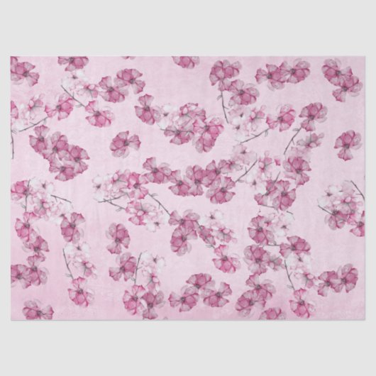 Waterverf Cherry Blosbezems Decoupage Tissue Paper Tissuepapier (Voorkant)
