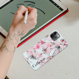 Waterverf Cherry Blossom Artistic Illustration iPhone 11Pro Max Hoesje