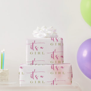 Waterverf Cherry Blossom Baby shower Cadeaupapier