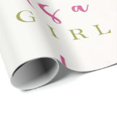 Waterverf Cherry Blossom Baby shower Cadeaupapier (Rol Hoek)