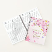 Waterverf Cherry Blossom Baby shower Notitieboek (Binnen)