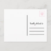 Waterverf Cherry Blossom Black Save the Date Aankondigingskaart (Achterkant)