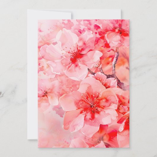Waterverf Cherry Blossom Bliss Aankondiging (Voorkant)