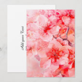 Waterverf Cherry Blossom Bliss Aankondiging (Voorkant / Achterkant)