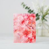Waterverf Cherry Blossom Bliss Aankondigingskaart (Staand voorkant)