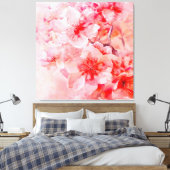 Waterverf Cherry Blossom Bliss Canvas Afdruk (Insitu (Slaapkamer))