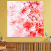 Waterverf Cherry Blossom Bliss Canvas Afdruk (Insitu (Woonkamer))
