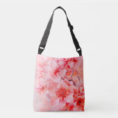 Waterverf Cherry Blossom Bliss Crossbody Tas (Voorkant)
