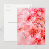 Waterverf Cherry Blossom Bliss Feestdagenkaart (Voorkant / Achterkant)