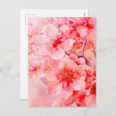 Waterverf Cherry Blossom Bliss Feestdagenkaart (Voorkant / Achterkant)
