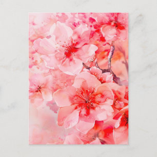 Waterverf Cherry Blossom Bliss Feestdagenkaart