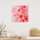 Waterverf Cherry Blossom Bliss Poster (Keuken)