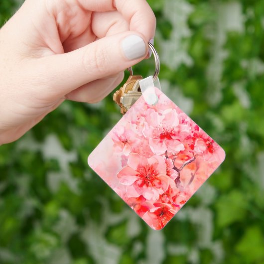 Waterverf Cherry Blossom Bliss Sleutelhanger (Hand)