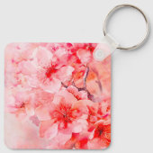 Waterverf Cherry Blossom Bliss Sleutelhanger (Achterkant)