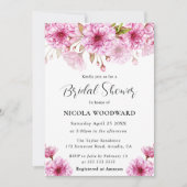 Waterverf Cherry Blossom Branch Vrijgezellenfeest Kaart (Voorkant)