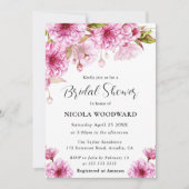 Waterverf Cherry Blossom Branch Vrijgezellenfeest Kaart (Voorkant)