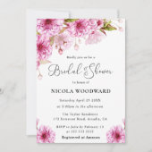 Waterverf Cherry Blossom Branch Vrijgezellenfeest Kaart (Voorkant)