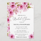 Waterverf Cherry Blossom Branch Vrijgezellenfeest Kaart (Voorkant / Achterkant)