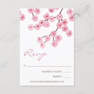 Waterverf Cherry Blossom Branches RSVP Kaartje