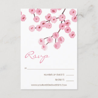 Waterverf Cherry Blossom Branches RSVP Kaartje