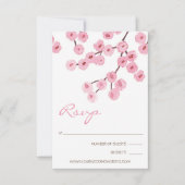Waterverf Cherry Blossom Branches RSVP Kaartje (Voorkant)
