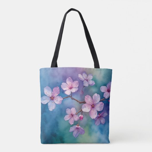 Waterverf Cherry Blossom Breeze Tas (Achterkant)