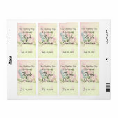 Waterverf Cherry Blossom Butterflies Etiket (Full Sheet)