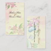 Waterverf Cherry Blossom Butterflies Informatiekaartje (Voorkant / Achterkant)