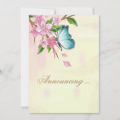 Waterverf Cherry Blossom Butterflies Kaart (Voorkant)