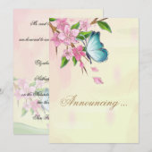 Waterverf Cherry Blossom Butterflies Kaart (Voorkant / Achterkant)