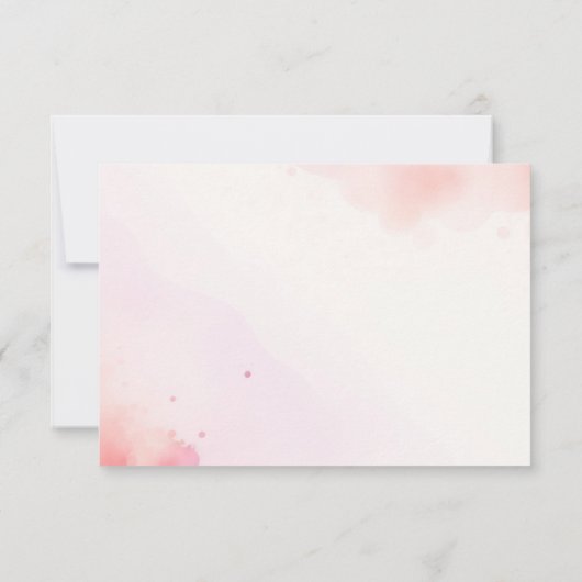 Waterverf Cherry Blossom Dank u Baby shower Bedankkaart (Achterkant)