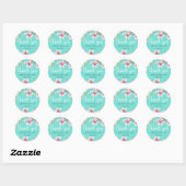 Waterverf Cherry Blossom Dank u Ronde Sticker (Vel)