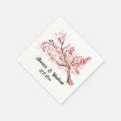 Waterverf cherry blossom floral natuur Weddings Servet (Hoek)