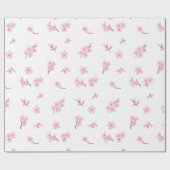 Waterverf Cherry Blossom Flowers Cadeaupapier (Vlak)