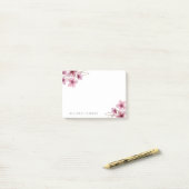 Waterverf Cherry Blossom - Gepersonaliseerd Post-it® Notes (Op bureau)
