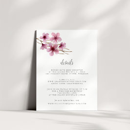 Waterverf Cherry Blossom Guest Details Kaart