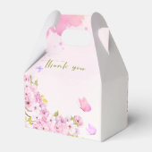 Waterverf Cherry Blossom Het is een meisje Baby sh Bedankdoosjes (Achterkant)
