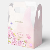 Waterverf Cherry Blossom Het is een meisje Baby sh Bedankdoosjes (Geopend)