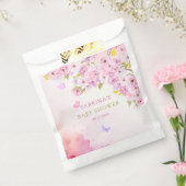 Waterverf Cherry Blossom Het is een meisje Baby sh Bedankzakje (Gezegeld)