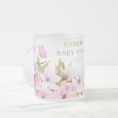 Waterverf Cherry Blossom Het is Meisje Baby shower Matglas Koffiemok (Voorkant links)