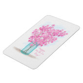 Waterverf Cherry Blossom in Moederdag Jar Magneet (Linkerzijde)