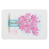 Waterverf Cherry Blossom in Moederdag Jar Magneet (Horizontaal)