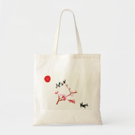 waterverf Cherry Blossom Japan Hope Tote Bag (Voorkant)